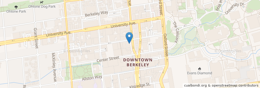 Mapa de ubicacion de Sushi Secrets en アメリカ合衆国, カリフォルニア州, アラメダ郡, Berkeley.