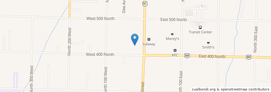 Mapa de ubicacion de 7-Eleven en アメリカ合衆国, ユタ州, Cache County, Logan.