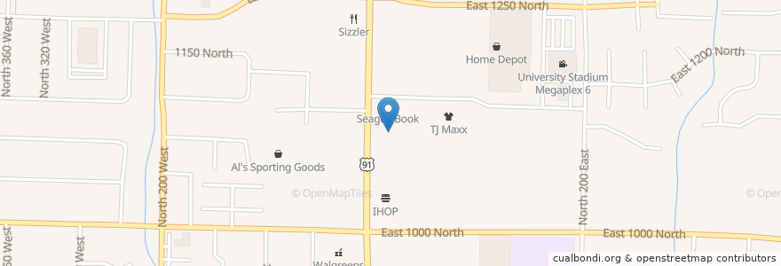 Mapa de ubicacion de Burger King en Verenigde Staten, Utah, Cache County, Logan.