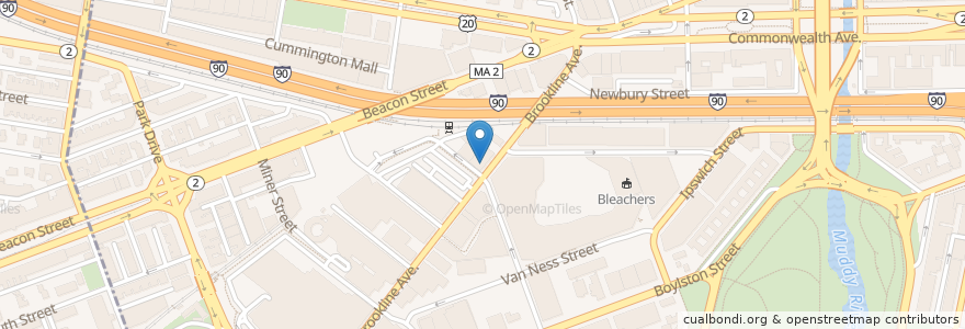 Mapa de ubicacion de BEERWORKS No. 1 Fenway en ایالات متحده آمریکا, ماساچوست, Suffolk County, Boston.