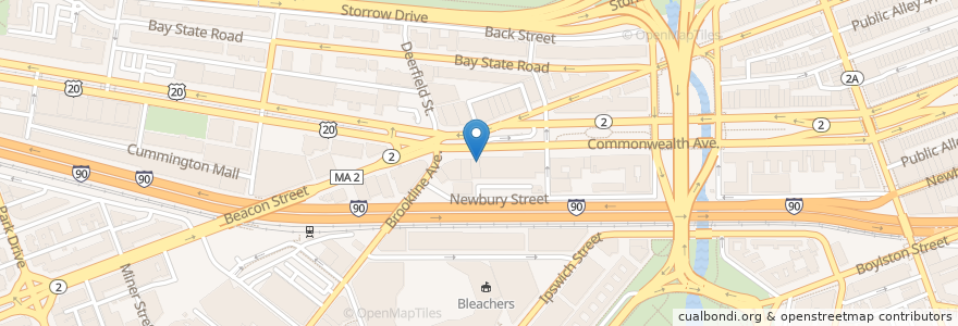 Mapa de ubicacion de Dunkin' Donuts en 美利坚合众国/美利堅合眾國, 马萨诸塞州 / 麻薩諸塞州 / 麻省, Suffolk County, 波士顿 / 波士頓.