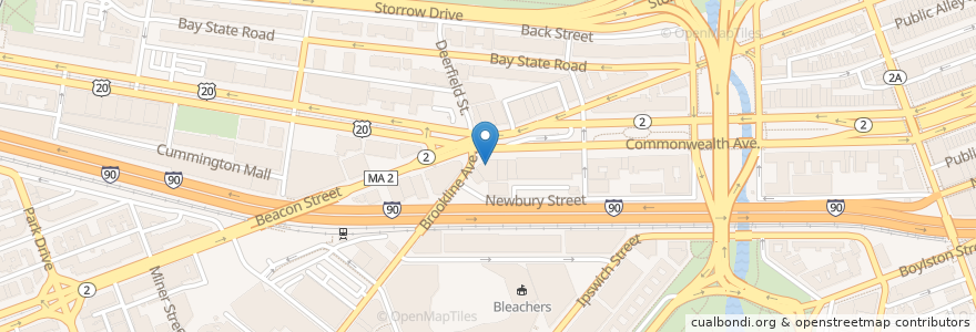 Mapa de ubicacion de Qdoba en United States, Massachusetts, Suffolk County, Boston.