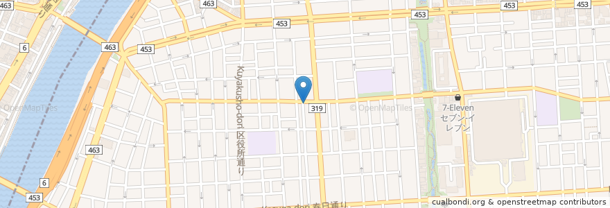 Mapa de ubicacion de 割烹船生 en Jepun, 東京都, 墨田区.