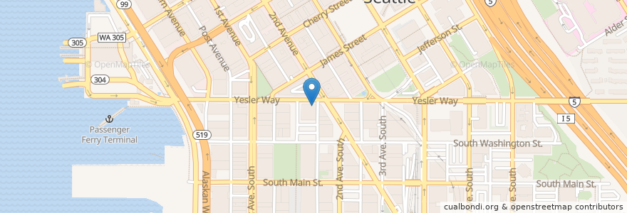 Mapa de ubicacion de Tats Delicatessen en États-Unis D'Amérique, Washington, King County, Seattle.