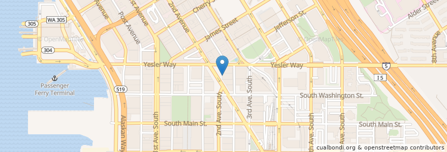Mapa de ubicacion de LeRoy Helms Center en Amerika Syarikat, Washington, King County, Seattle.