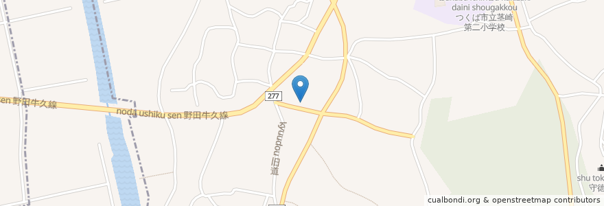 Mapa de ubicacion de 茎崎みなみ郵便局 en 日本, 茨城県, つくば市.