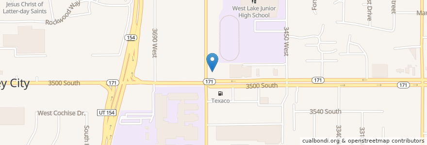 Mapa de ubicacion de Big Daddy Pizza en 미국, 유타 주, Salt Lake County, West Valley City.