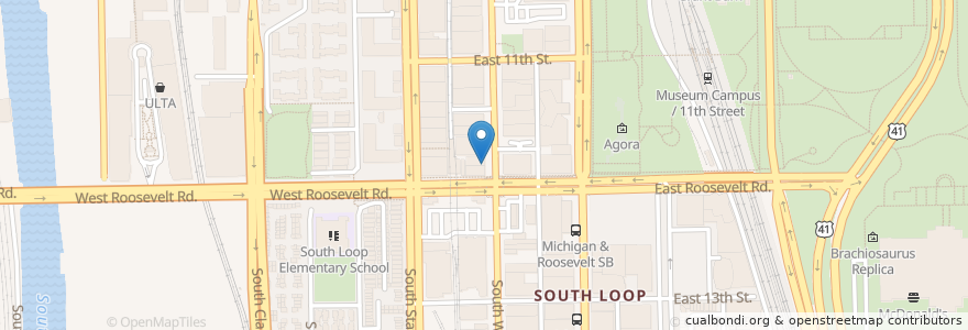Mapa de ubicacion de Artists cafe en 美利坚合众国/美利堅合眾國, 伊利诺伊州 / 伊利諾州, 芝加哥.