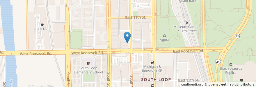 Mapa de ubicacion de Five Guys en Amerika Syarikat, Illinois, Chicago.