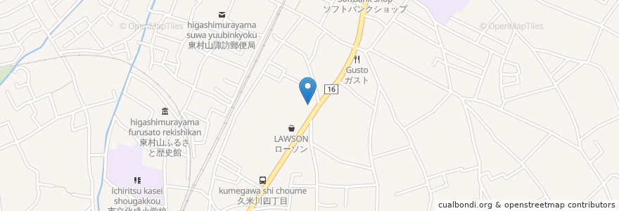 Mapa de ubicacion de じゃがいも en Япония, Токио, Хигасимураяма.