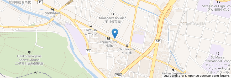 Mapa de ubicacion de 大熊歯科医院 en Giappone, Tokyo, 世田谷区.