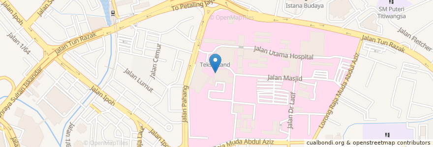 Mapa de ubicacion de Jabatan Pergigian en Malesia, Selangor, Kuala Lumpur.