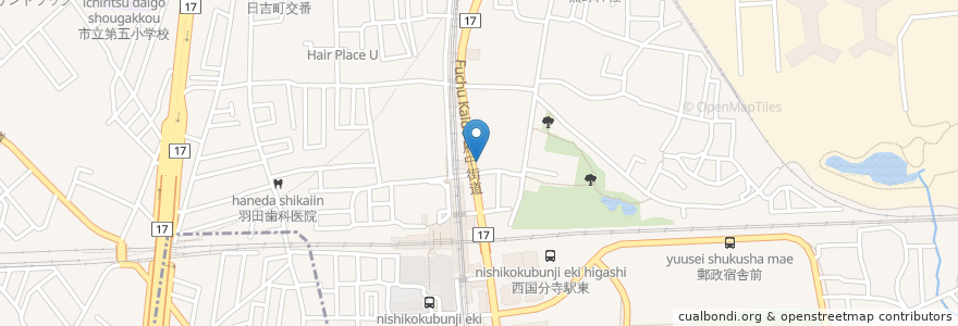 Mapa de ubicacion de タイムズ en Jepun, 東京都, 国分寺市.