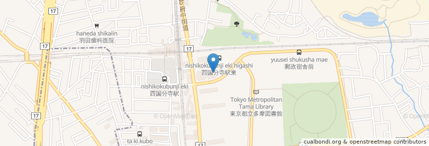 Mapa de ubicacion de サンドラッグ en Japan, 東京都, 国分寺市.