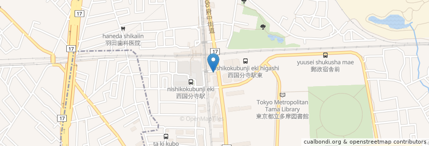 Mapa de ubicacion de ビストロ千俵 en 日本, 东京都/東京都, 国分寺市.