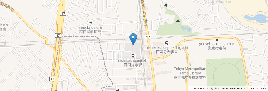 Mapa de ubicacion de ロッテリア en 日本, 東京都, 国分寺市.