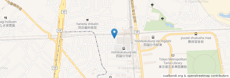 Mapa de ubicacion de 白木屋 en Giappone, Tokyo, 国分寺市.
