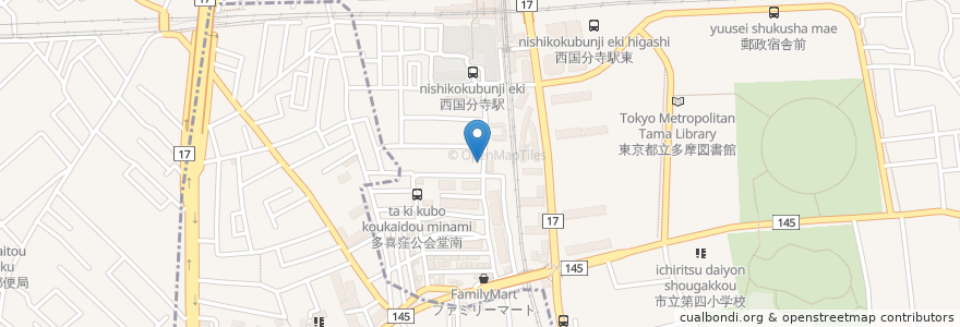 Mapa de ubicacion de Bon Mariage en 日本, 东京都/東京都, 国分寺市, 府中市.