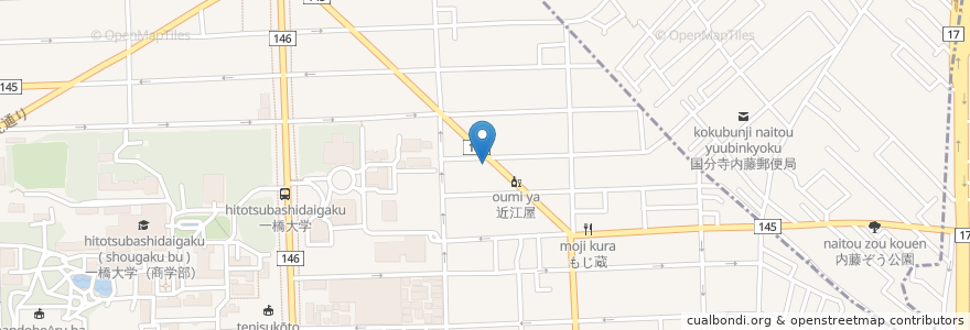 Mapa de ubicacion de 千成鮨 en 日本, 東京都, 国分寺市, 国立市.