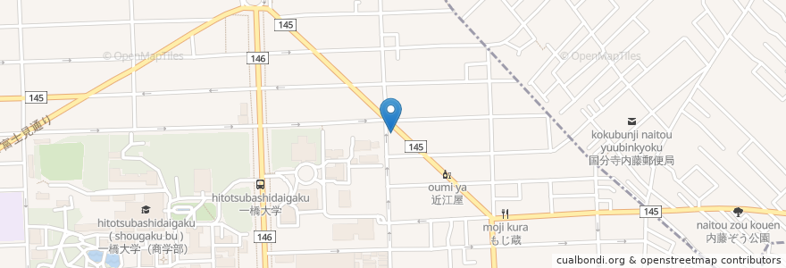 Mapa de ubicacion de かな井 en 日本, 東京都, 国分寺市, 国立市.