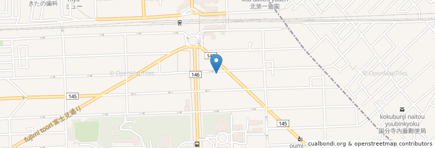 Mapa de ubicacion de 深川つり en 日本, 東京都, 国分寺市.