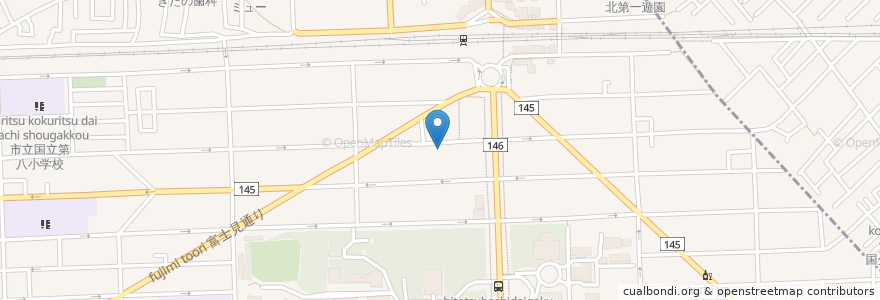 Mapa de ubicacion de くにたち駐車場 en Japan, Tokio, 国分寺市, 国立市.