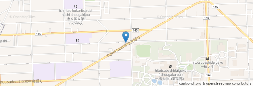 Mapa de ubicacion de 桃太郎 en Japan, 東京都, 国立市.