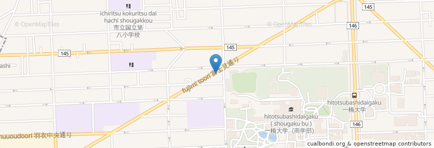 Mapa de ubicacion de ドラッグストアスマイル en اليابان, 東京都, 国立市.