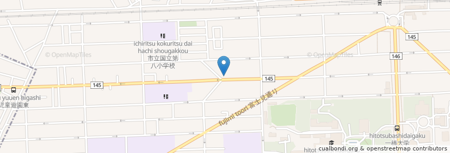 Mapa de ubicacion de あさ歯科医院 en Japan, 東京都, 国立市.