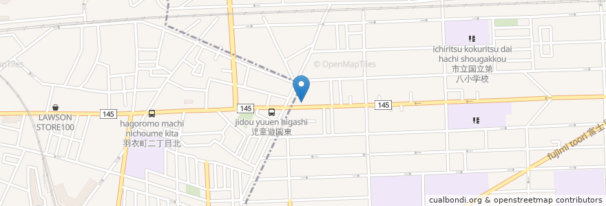Mapa de ubicacion de たましん en 日本, 東京都, 国立市.