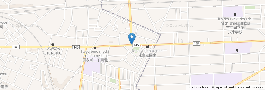 Mapa de ubicacion de のがみ en 日本, 東京都, 国立市.