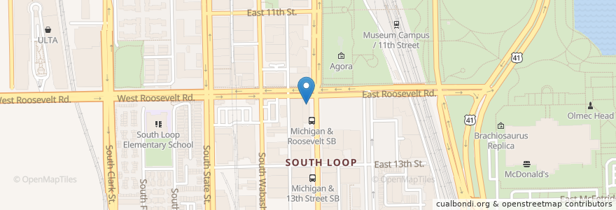 Mapa de ubicacion de Subway en Stati Uniti D'America, Illinois, Chicago.