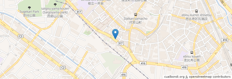 Mapa de ubicacion de 渋谷T017 en 日本, 东京都/東京都, 目黒区.