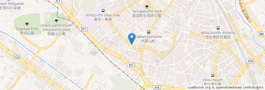 Mapa de ubicacion de あれどめ ひび セーフ en 일본, 도쿄도, 目黒区.