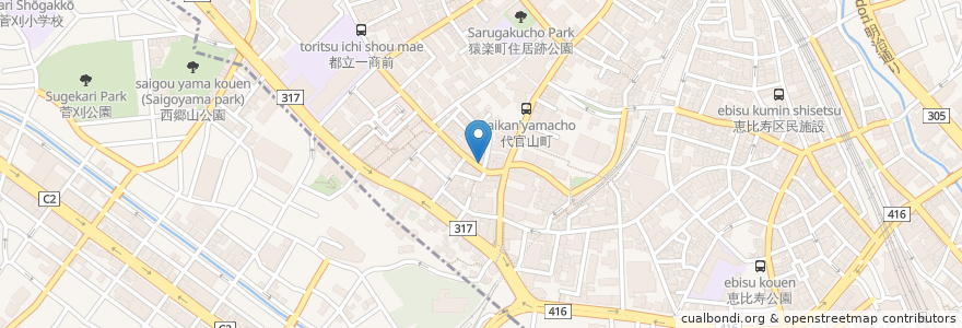 Mapa de ubicacion de 末ぜん en Japonya, 東京都, 目黒区.