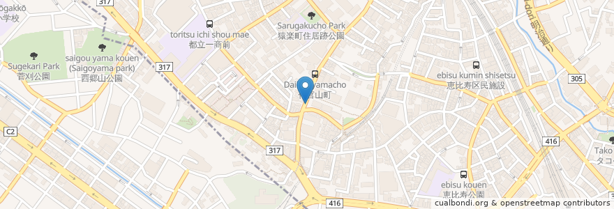 Mapa de ubicacion de Pay phone en Japan, Tokio, 目黒区.