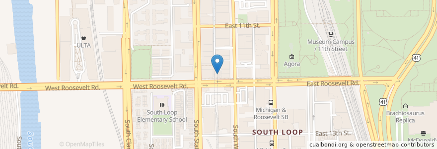 Mapa de ubicacion de Butterfield Kitchen en 미국, 일리노이, 시카고.