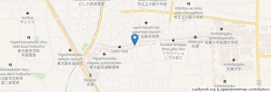 Mapa de ubicacion de Mistique en Japan, Präfektur Osaka, 東大阪市.