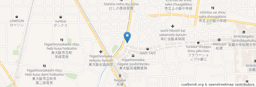 Mapa de ubicacion de 養老の瀧 en Japan, Osaka Prefecture, Higashiosaka.