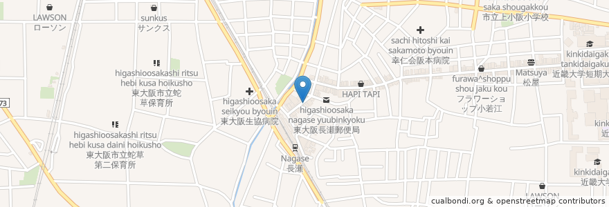 Mapa de ubicacion de ココカラファイン en Япония, Осака, 東大阪市.