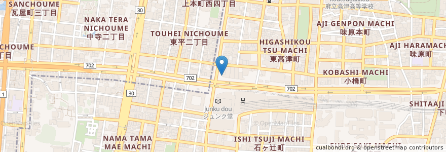 Mapa de ubicacion de ケンタッキー フライドチキン en ژاپن, 大阪府, 大阪市, 天王寺区.