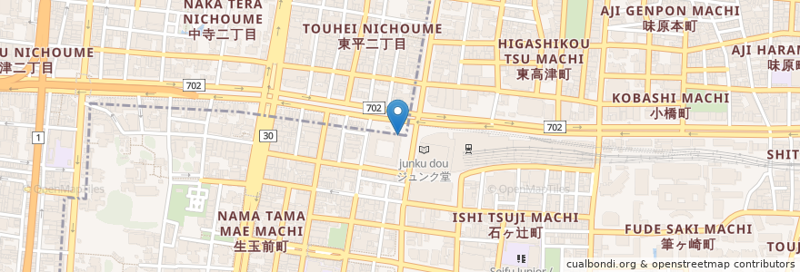 Mapa de ubicacion de なか卯 en اليابان, أوساكا, أوساكا, 天王寺区.