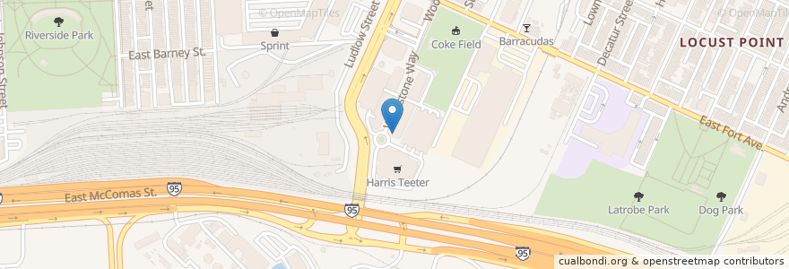 Mapa de ubicacion de M&T Bank en Estados Unidos Da América, Maryland, Baltimore.