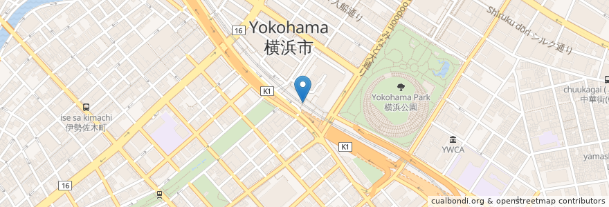 Mapa de ubicacion de ほんのり家 en Jepun, 神奈川県, 横浜市, 中区.