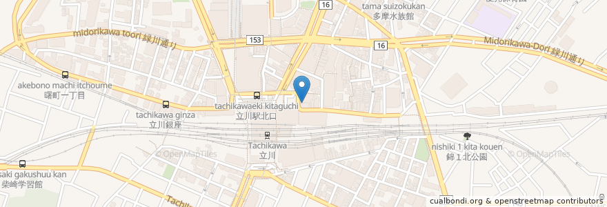Mapa de ubicacion de 三井住友銀行 en Japon, Tokyo, 立川市.