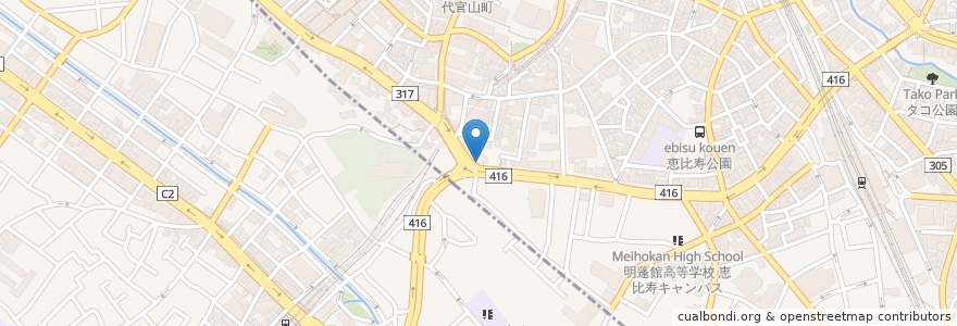 Mapa de ubicacion de Taulli Acupuncture & Massage en 日本, 東京都, 目黒区.