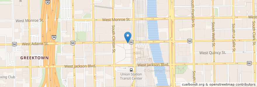 Mapa de ubicacion de Canal St & Adams St en Estados Unidos De América, Illinois, Chicago.