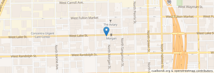 Mapa de ubicacion de Morgan St & Lake St en Estados Unidos De América, Illinois, Chicago.