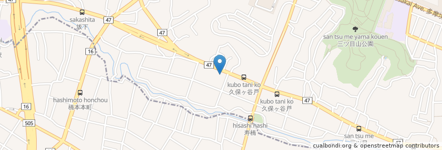 Mapa de ubicacion de くるてく en 일본, 도쿄도, 町田市.