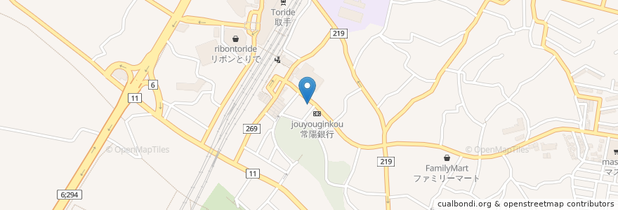 Mapa de ubicacion de 三井住友銀行 en Japan, Präfektur Ibaraki, 取手市.